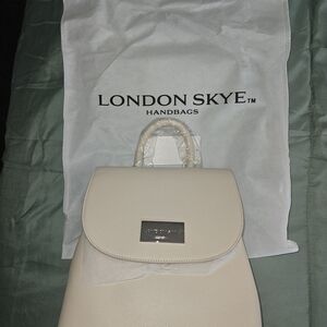 Cream Mini Top-Handle Backpack